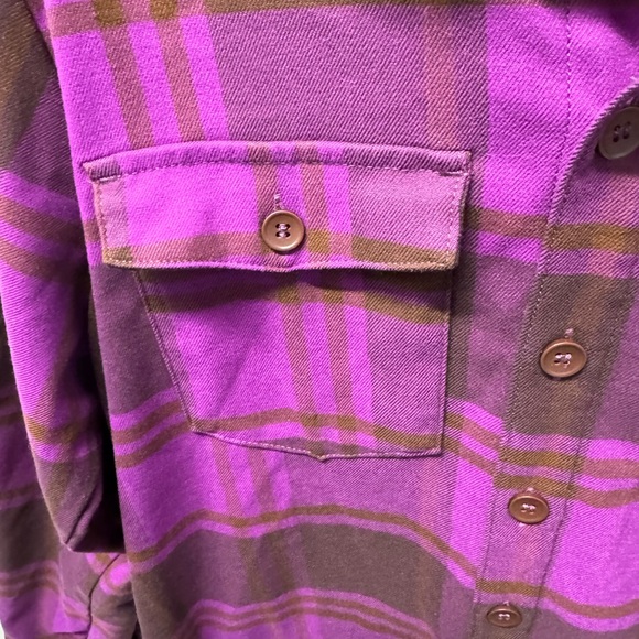 Good American Pop Thistle Easy Plaid Flannel Shirt - Picture 5 of 7
